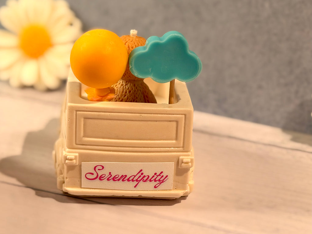 Teddy Bear Car Candle Favor | Baby Shower & Birthday Gift