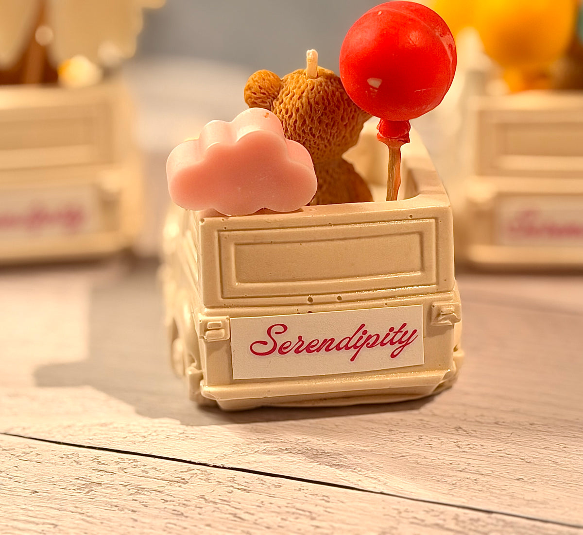 Teddy Bear Car Candle Favor | Baby Shower & Birthday Gift