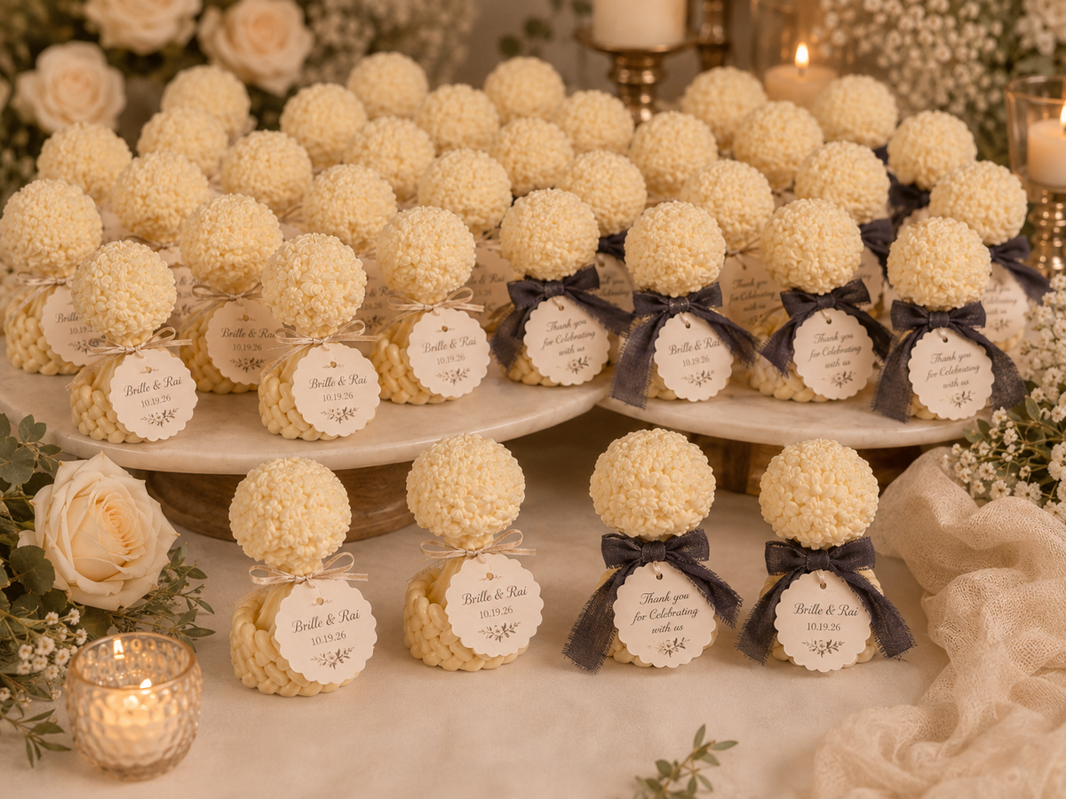Floral Bouquet Candle Favor | Wedding & Bridal Shower Gift